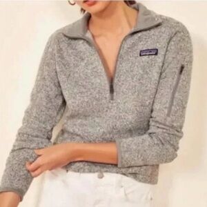 Patagonia Half Zip Pullover Better Sweater Women’s 1/4-Zip Fleece Heather Gray S